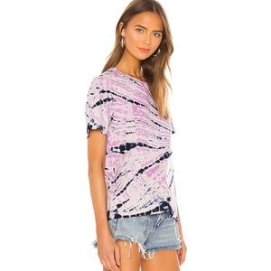 Monrow Bamboo Burst Tie Dye Oversized Crew Tee